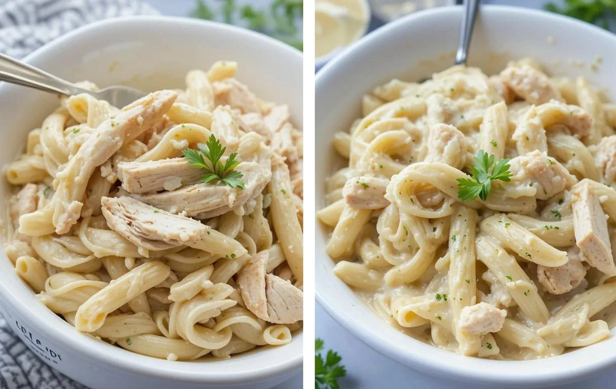 crockpot garlic parmesan chicken pasta