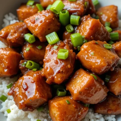 A plated serving of Mongolian Chicken, with chopsticks resting beside the bowl, ready to be enjoyed for a delicious homemade meal.