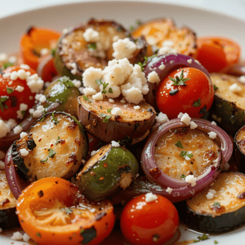 This Mediterranean roasted vegetables recipe is an easy