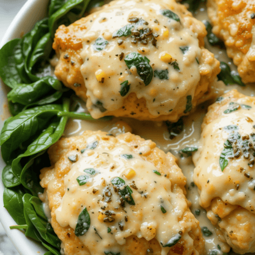 Whip up this creamy garlic chicken with spinach for a quick, flavorful, and comforting one-pan meal that’s perfect for any night of the week!