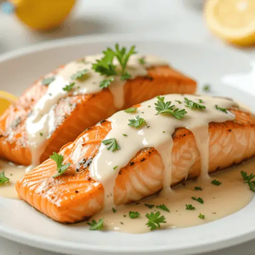 salmon with lemon cream sauce