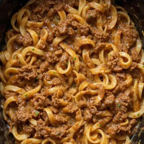 Beef And Noodles Crockpot recipe is slow-cooked to perfection, just like Lazy Beef And Noodles