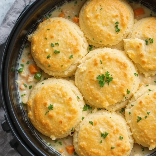 Chicken Pie With Biscuits On Top