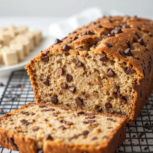 Easy Chocolate Chip Banana Bread with Over Ripe Bananas