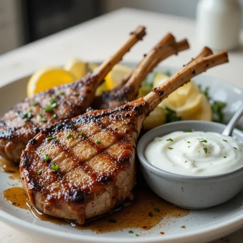 Grilled Greek Style Lamb Chops