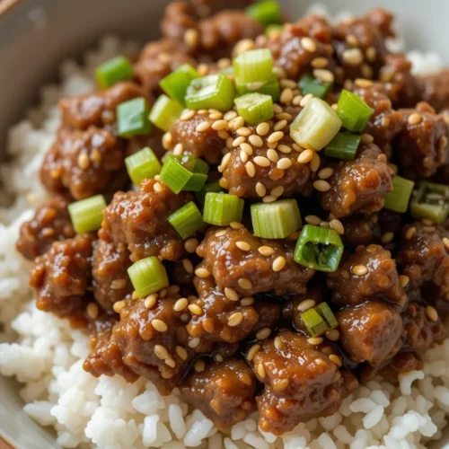 Korean Ground Beef recipe is ready in minutes and packed with rich, satisfying flavors