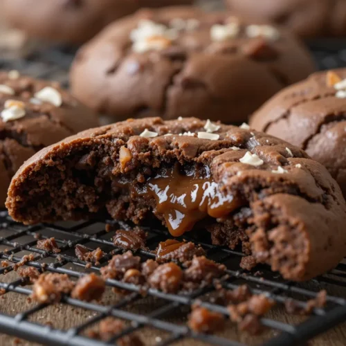 Soft Chewy German Chocolate Cookies with Coconut & Pecans