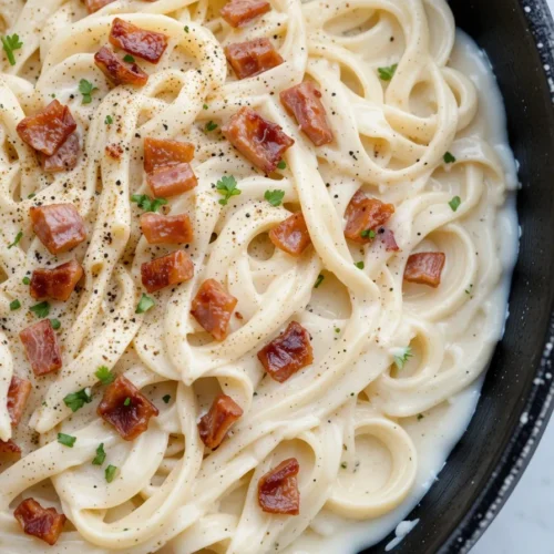 Spaghetti Recipes Creamy & Packed with Crispy Bacon