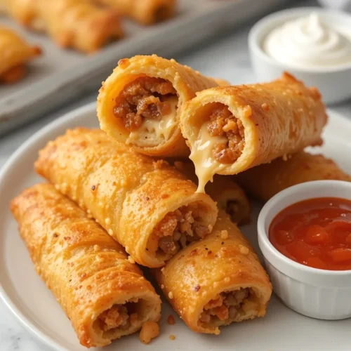 Taco Sticks with Seasoned Ground Beef & Cheese