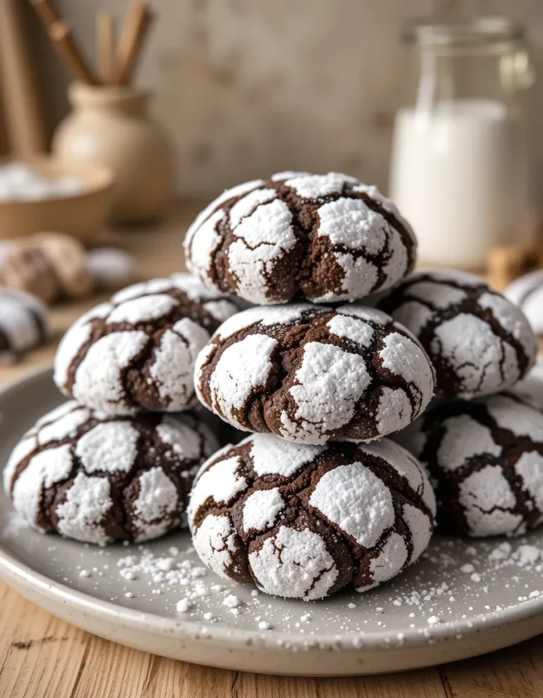 Fudgy Chocolate Crinkle Cookies